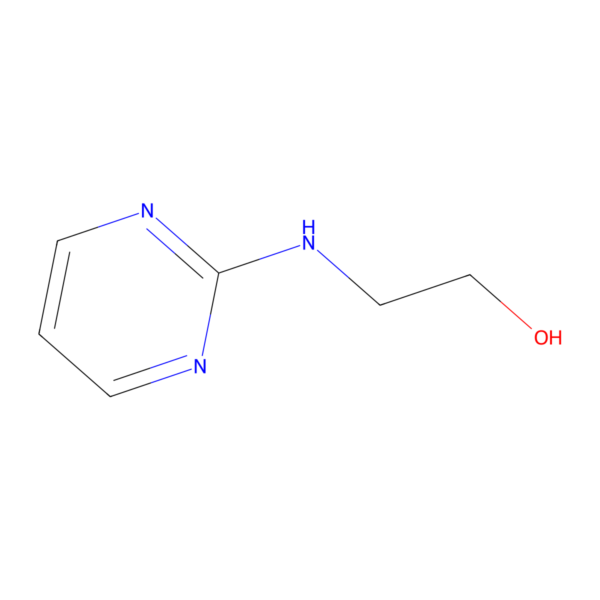 2-(Pyrimidin-2-ylamino)ethanol molecular structure, CAS 1742-25-2