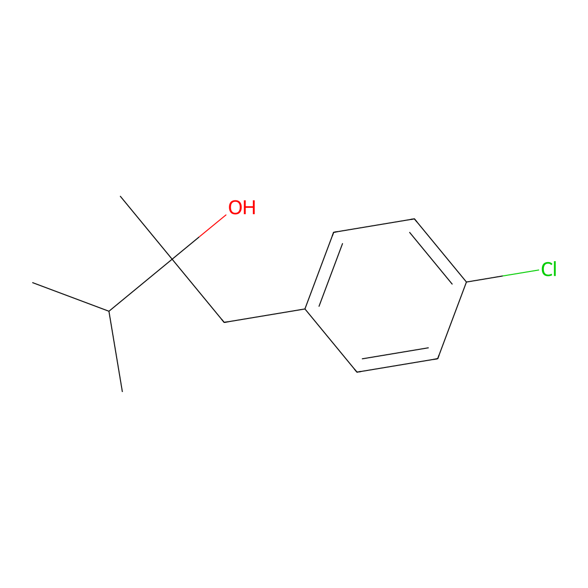 1-(4-Chlorophenyl)-2,3-dimethylbutan-2-ol molecular structure, CAS 1742-38-7