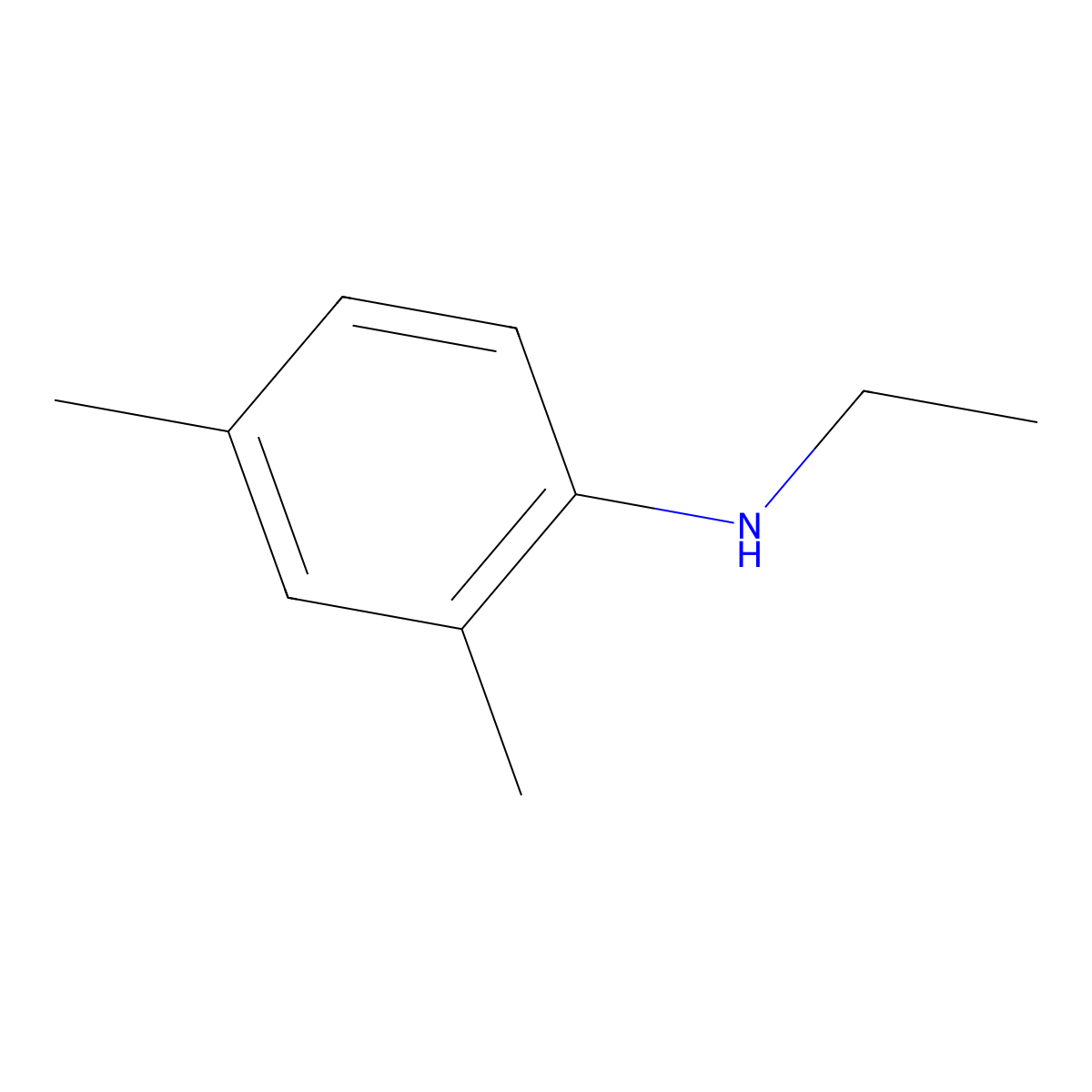 N-ethyl-2,4-dimethylaniline molecular structure, CAS 1742-94-5