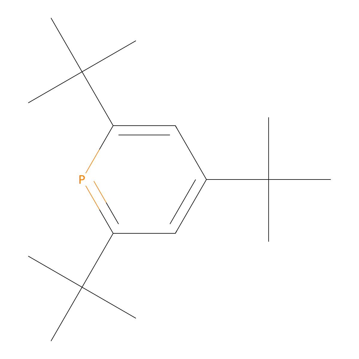 Phosphorin, 2,4,6-tris(1,1-dimethylethyl)- molecular structure, CAS 17420-29-0