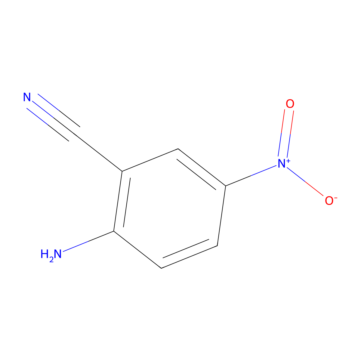 2-Amino-5-nitrobenzonitrile molecular structure, CAS 17420-30-3