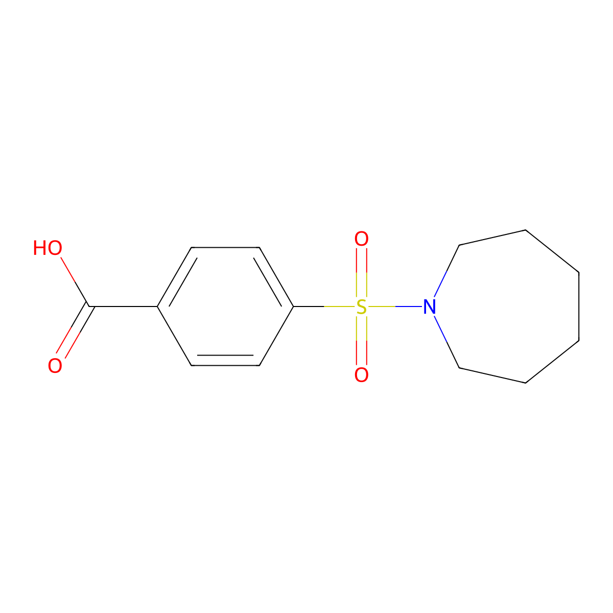 4-(Azepan-1-ylsulfonyl)benzoic acid molecular structure, CAS 17420-68-7