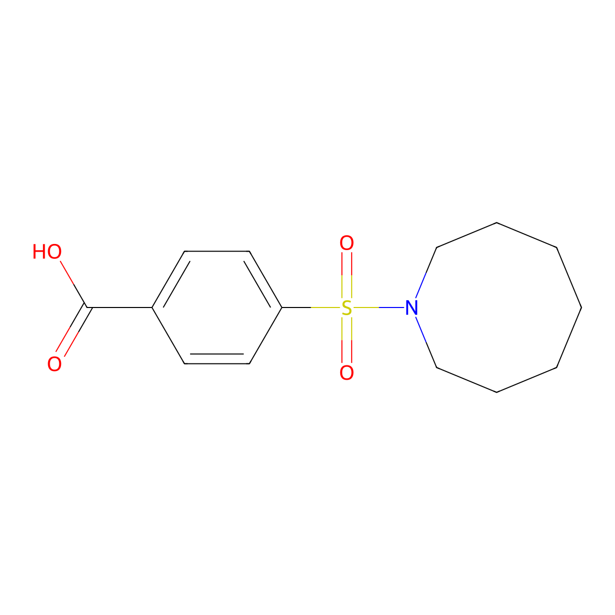 4-(Azocane-1-sulfonyl)benzoic acid molecular structure, CAS 17420-69-8