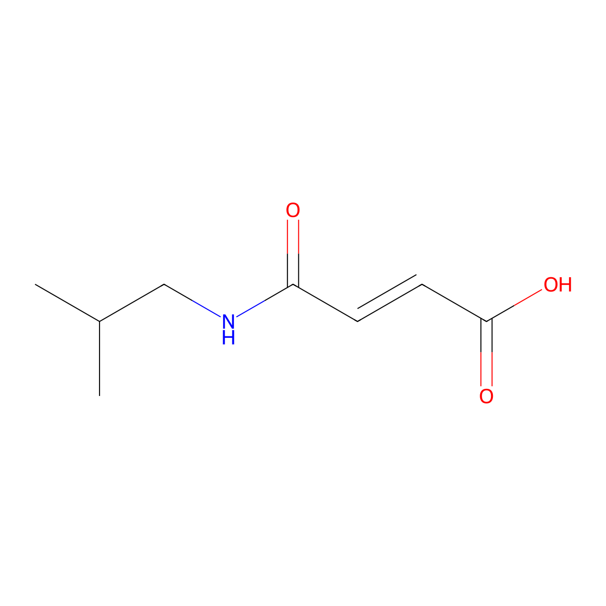 (E)-4-(isobutylamino)-4-oxobut-2-enoic acid molecular structure, CAS 174204-82-1