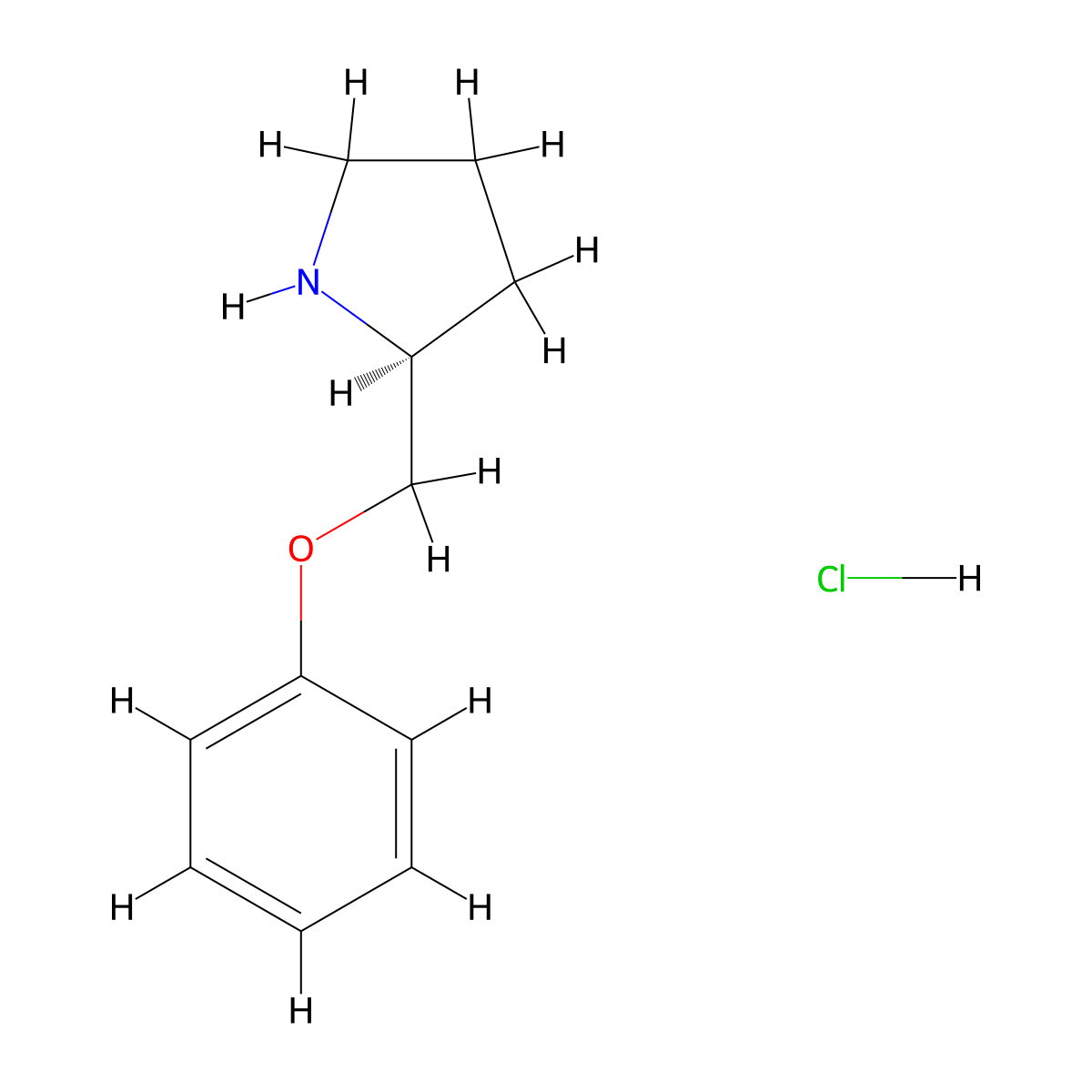 (S)-2-(phenoxymethyl)pyrrolidine hydrochloride molecular structure, CAS 174213-52-6