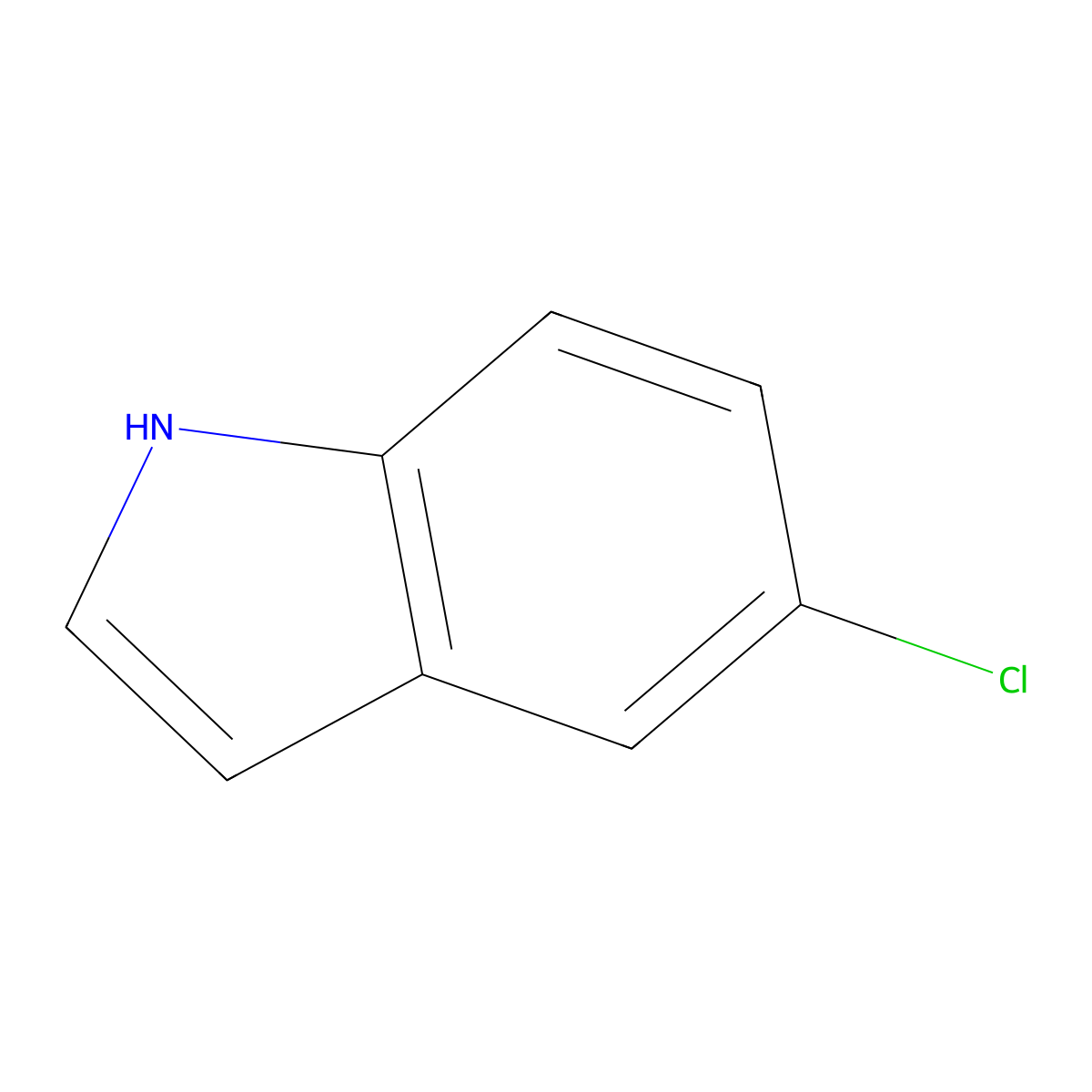 5-Chloroindole molecular structure, CAS 17422-32-1