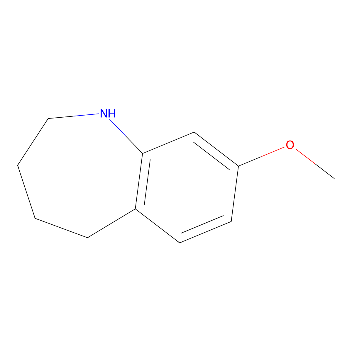 8-methoxy-2,3,4,5-tetrahydro-1H-benzo[b]azepine molecular structure, CAS 17422-43-4