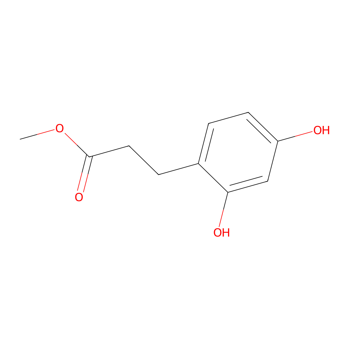 Methyl 3-(2,4-dihydroxyphenyl)propanoate molecular structure, CAS 17422-90-1
