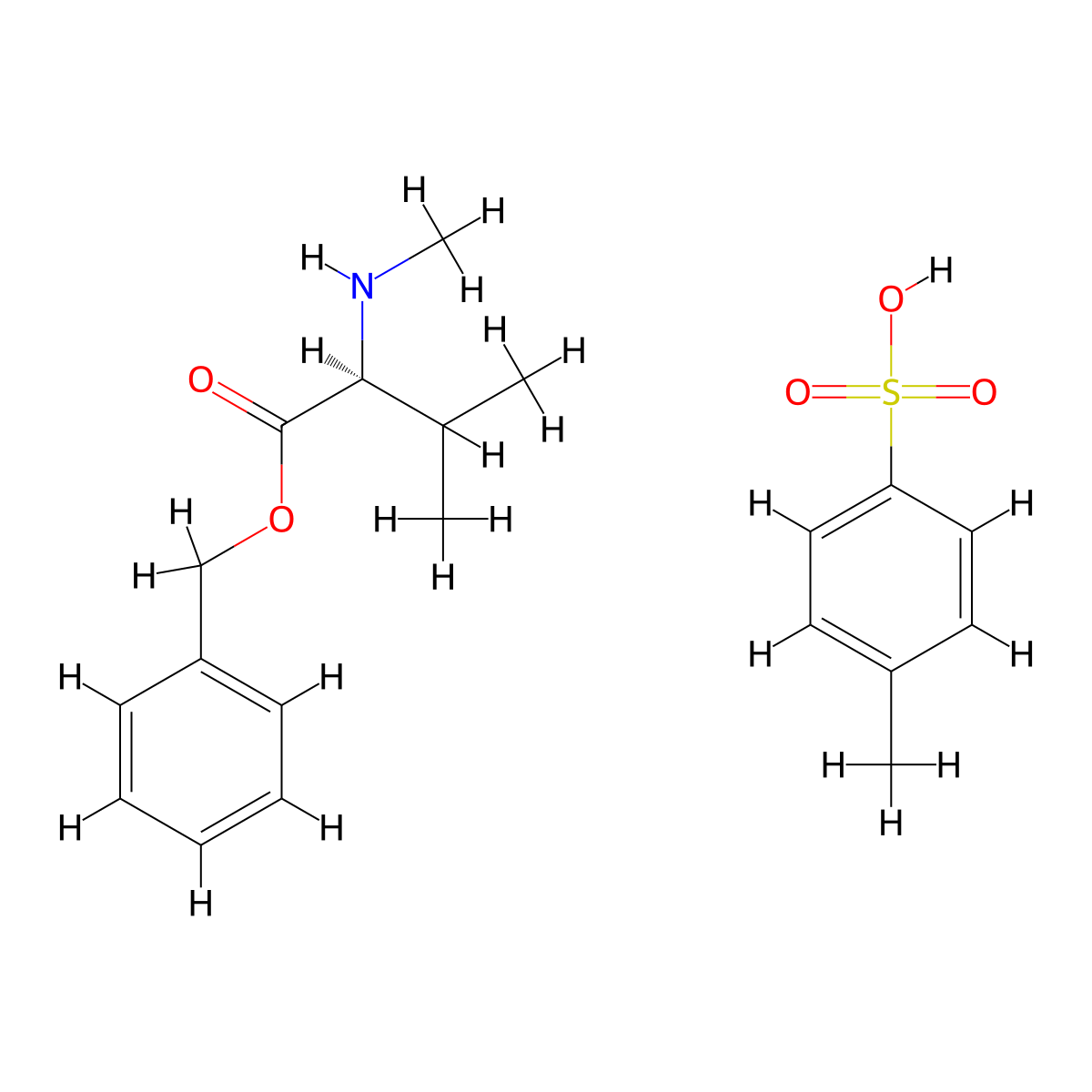 L-Valine, N-methyl-, phenylmethyl ester, 4-methylbenzenesulfonate molecular structure, CAS 174224-62-5