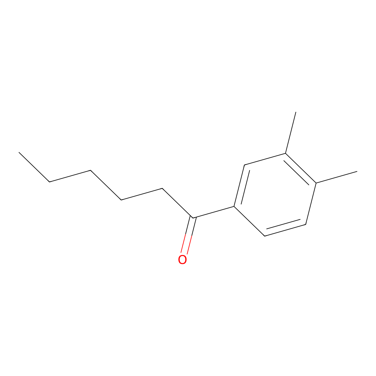 1-(3,4-Dimethylphenyl)hexan-1-one molecular structure, CAS 17424-39-4