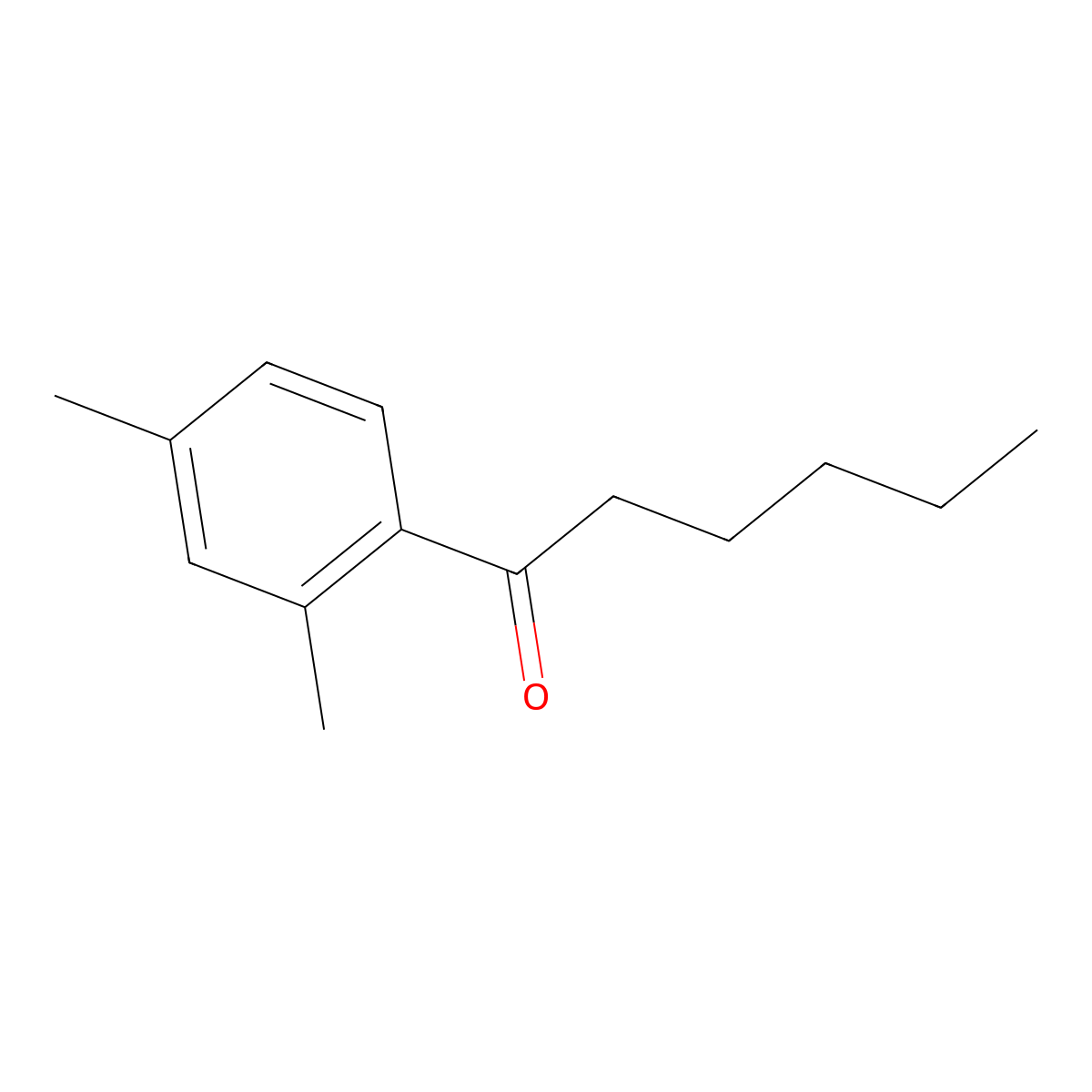 1-(2,4-Dimethylphenyl)hexan-1-one molecular structure, CAS 17424-47-4