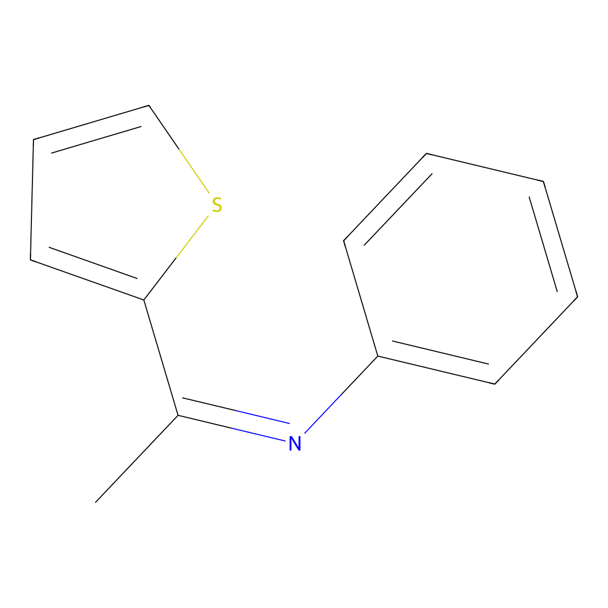 N-(1-thiophen-2-yl-ethylidene)-aniline molecular structure, CAS 17424-76-9