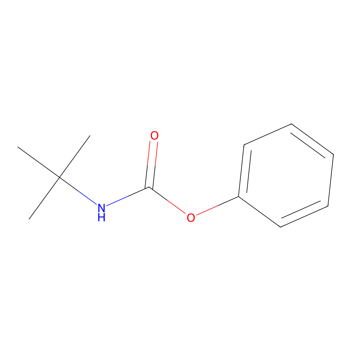 Phenyl tert-butylcarbamate molecular structure, CAS 17424-90-7