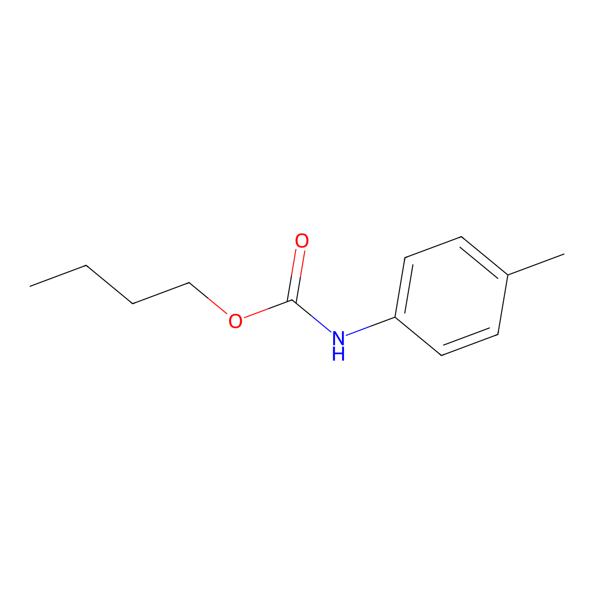 butyl N-(4-methylphenyl)carbamate molecular structure, CAS 17425-20-6