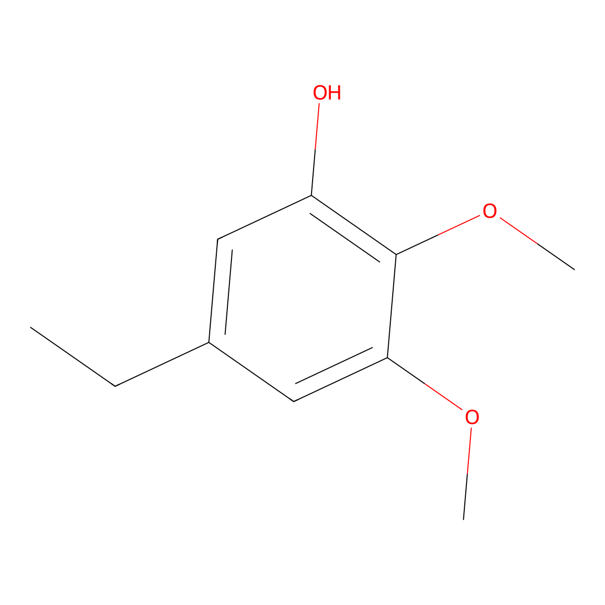 5-Ethyl-2,3-dimethoxyphenol molecular structure, CAS 17425-48-8