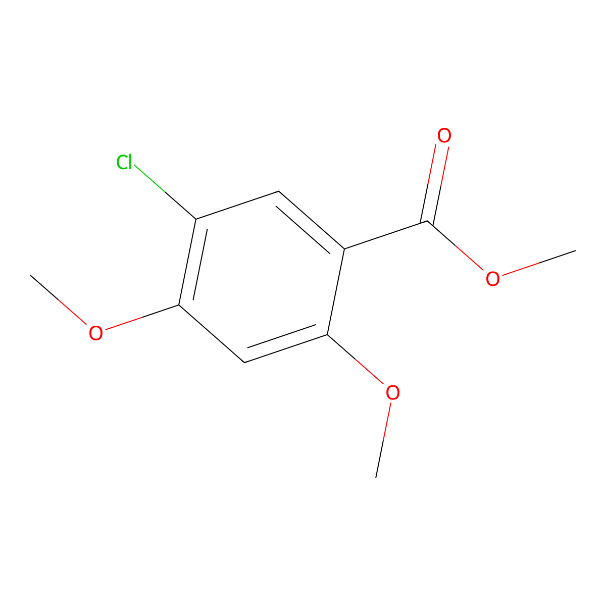 Methyl 5-chloro-2,4-dimethoxybenzoate molecular structure, CAS 174261-01-9