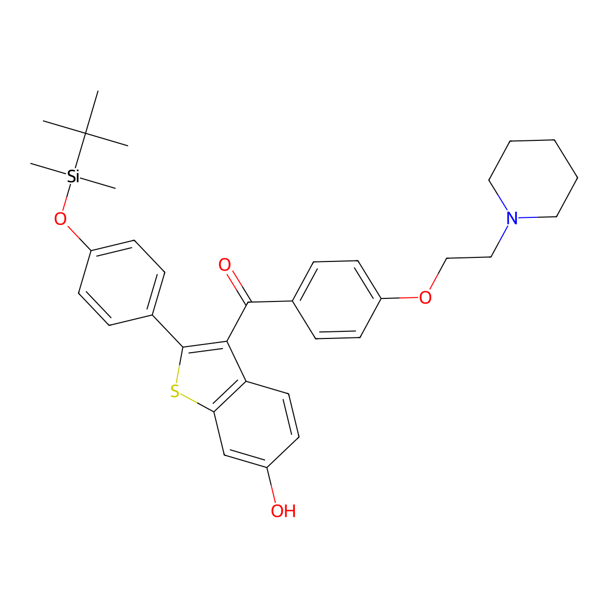 4'-tert-Butyldimethylsilyl-6-hydroxy Raloxifene molecular structure, CAS 174264-46-1