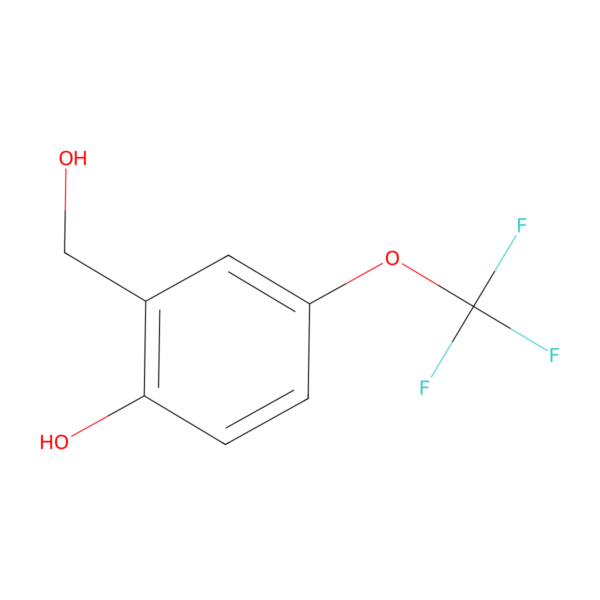 2-(Hydroxymethyl)-4-(trifluoromethoxy)phenol molecular structure, CAS 174264-62-1