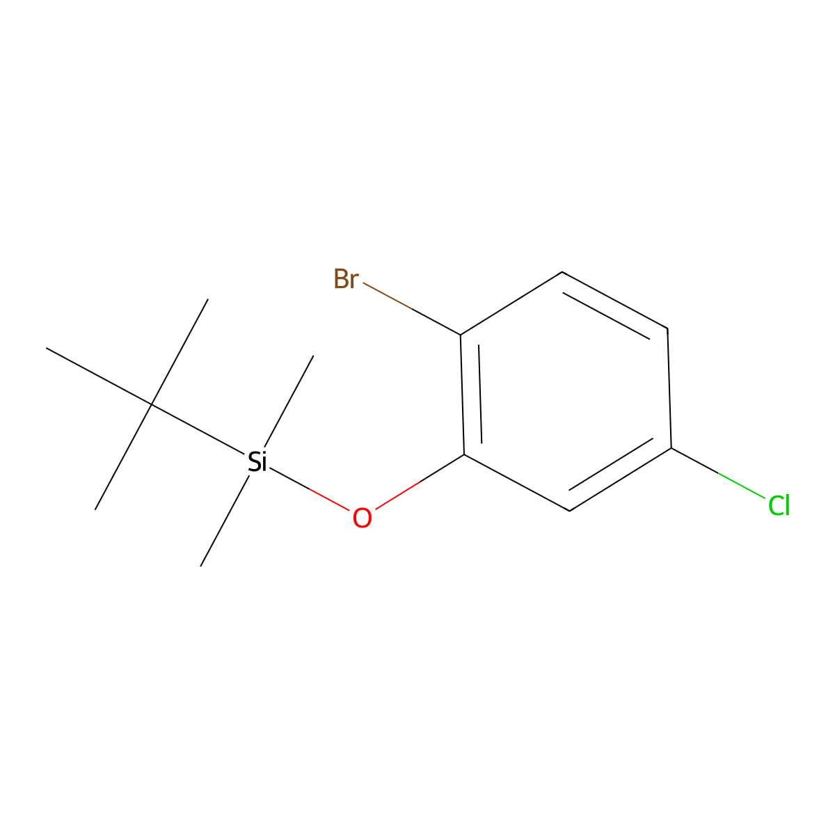 (2-Bromo-5-chlorophenoxy)(tert-butyl)dimethylsilane molecular structure, CAS 174265-13-5