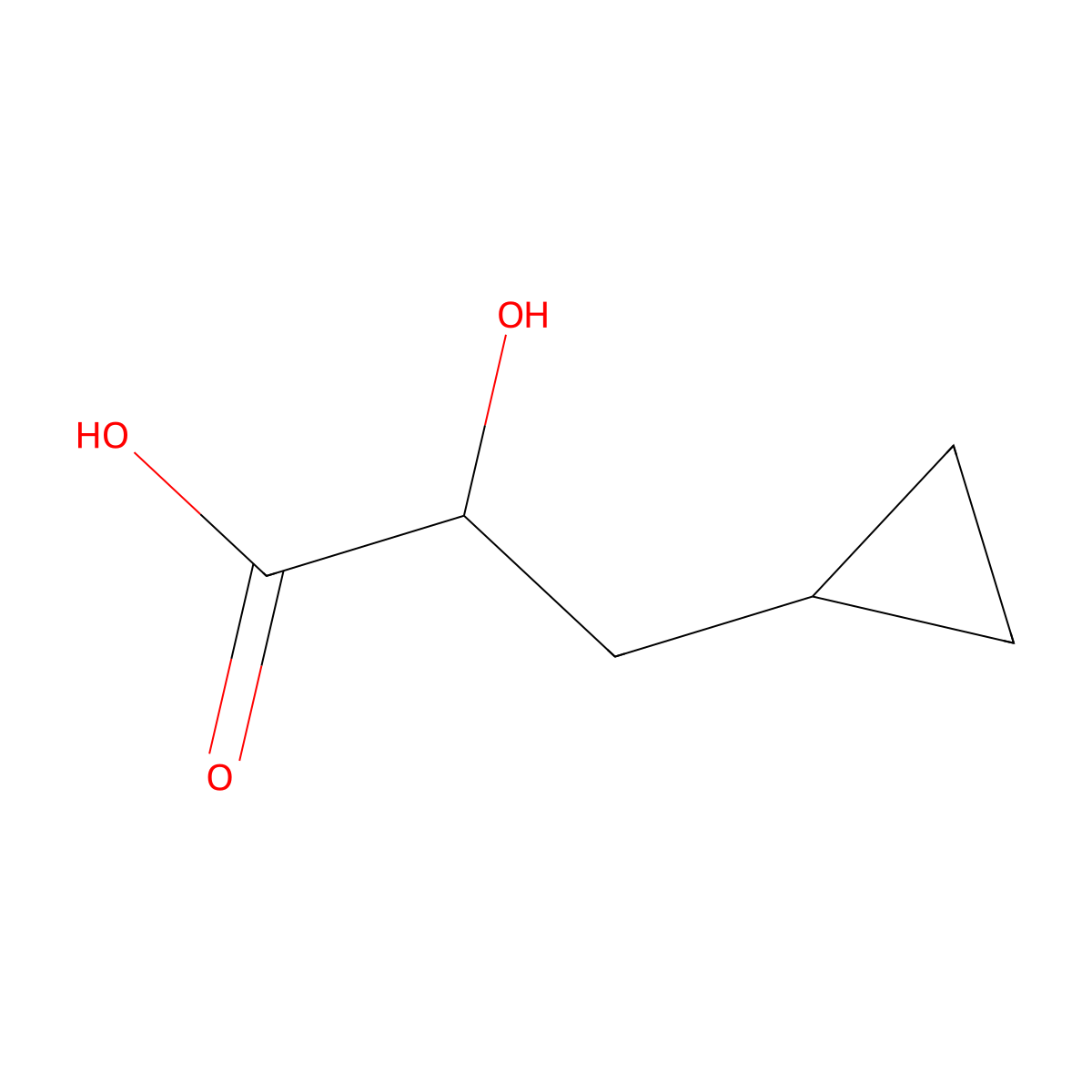 (R)-3-Cyclopropyl-2-hydroxypropanoic acid molecular structure, CAS 174265-97-5