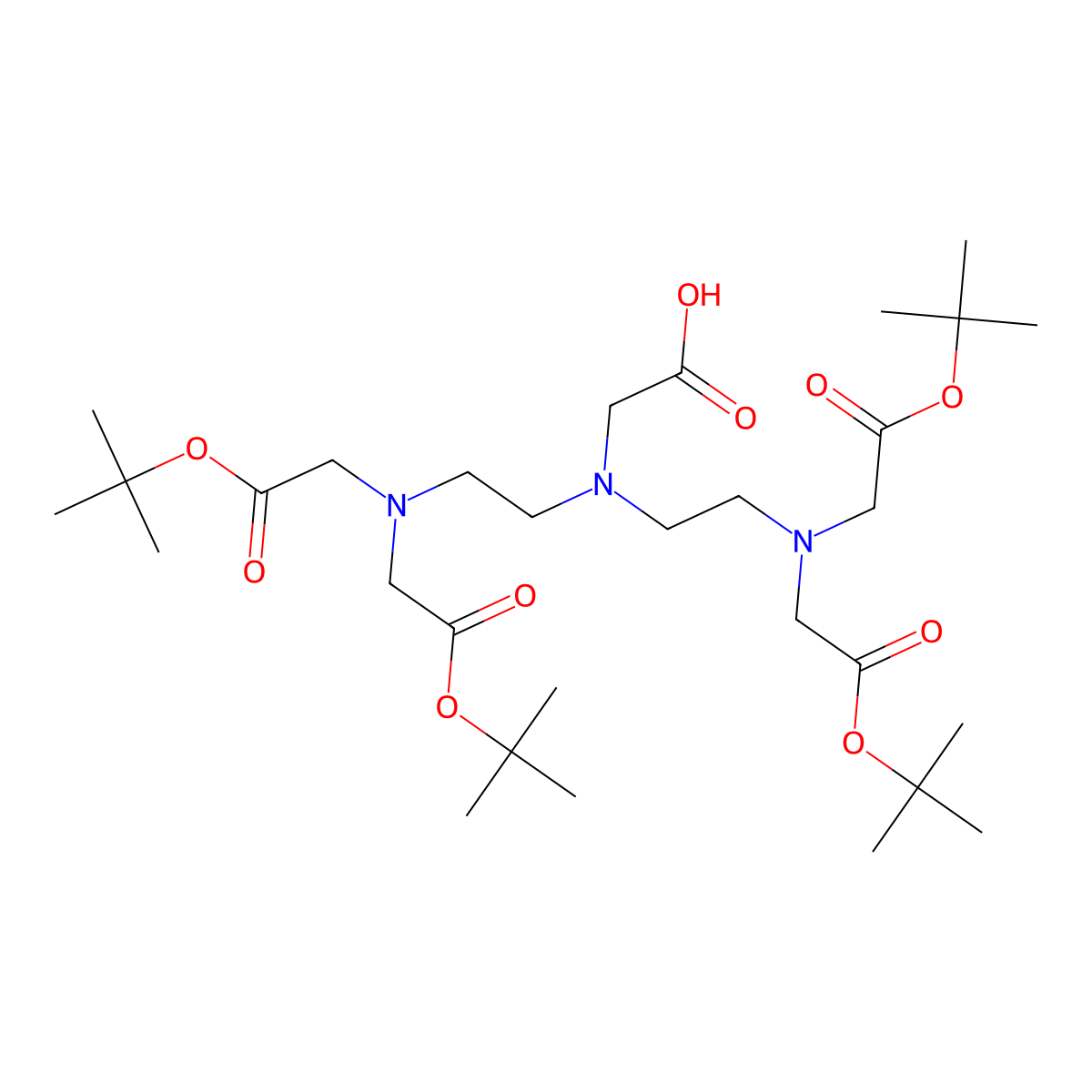 2-(Bis(2-(bis(2-(tert-butoxy)-2-oxoethyl)amino)ethyl)amino)acetic acid molecular structure, CAS 174267-71-1