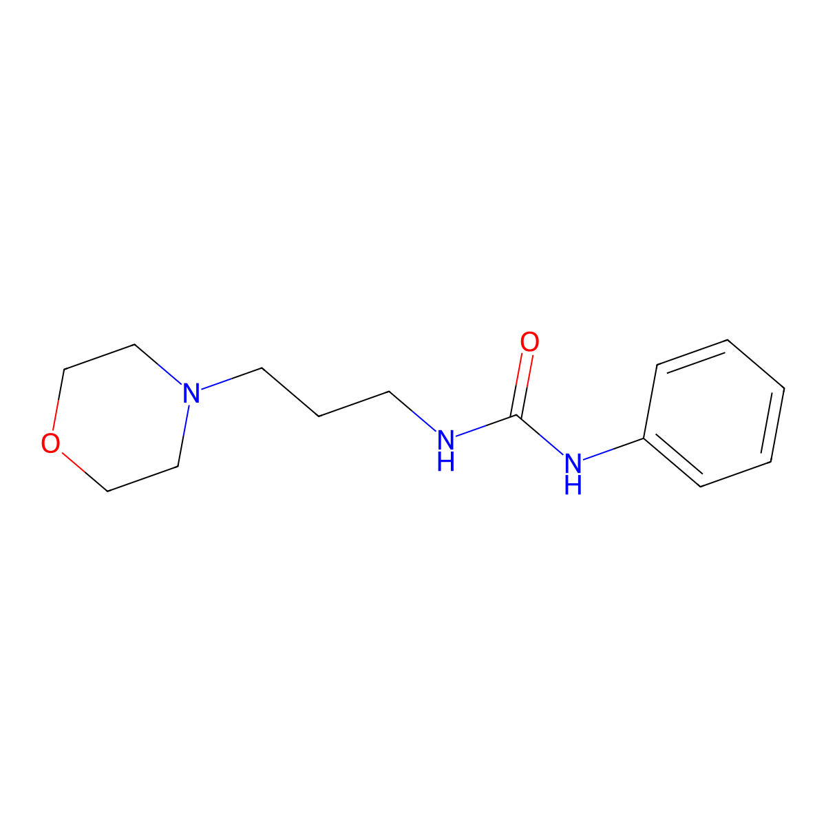 1-(3-Morpholin-4-ylpropyl)-3-phenylurea molecular structure, CAS 174269-41-1