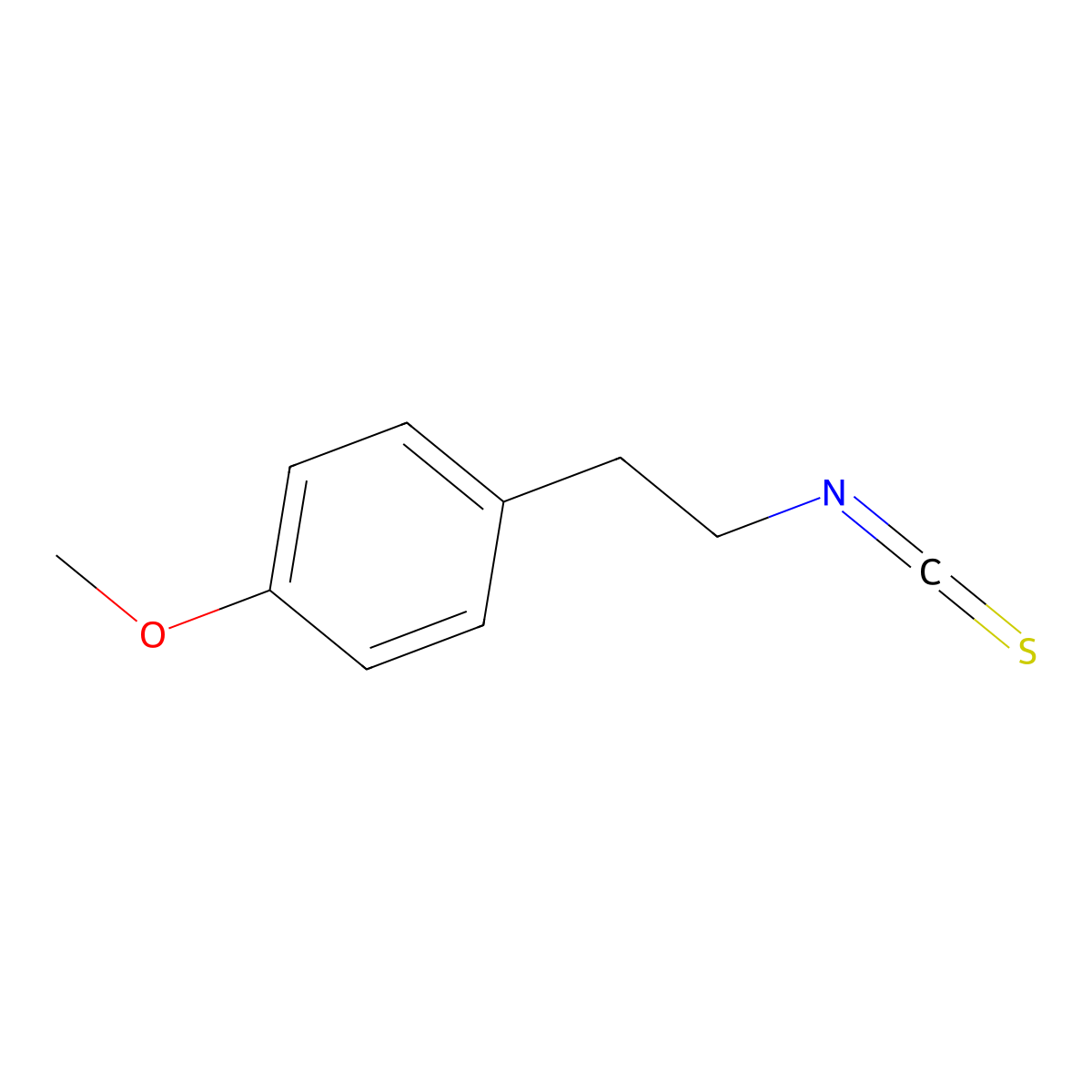1-(2-Isothiocyanatoethyl)-4-methoxybenzene molecular structure, CAS 17427-37-1