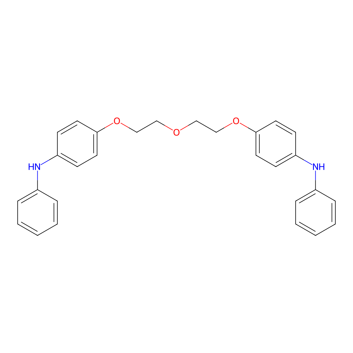 4-[2-[2-(4-anilinophenoxy)ethoxy]ethoxy]-N-phenylaniline molecular structure, CAS 17427-69-9
