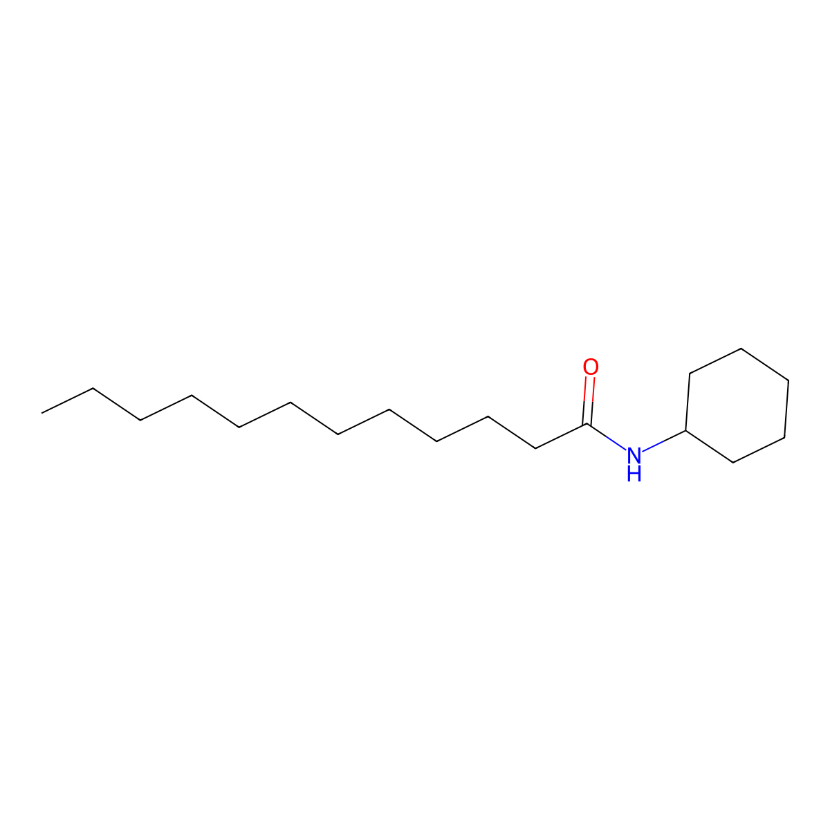 N-cyclohexyldodecanamide molecular structure, CAS 17427-93-9