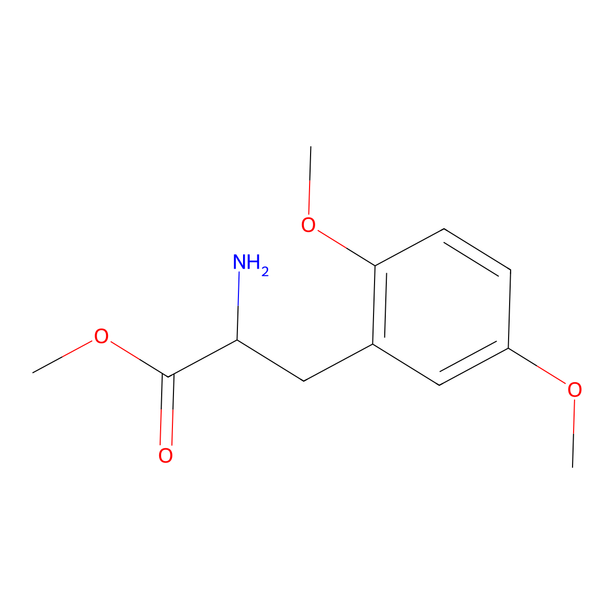 Methyl 2-amino-3-(2,5-dimethoxyphenyl)propanoate molecular structure, CAS 174272-63-0