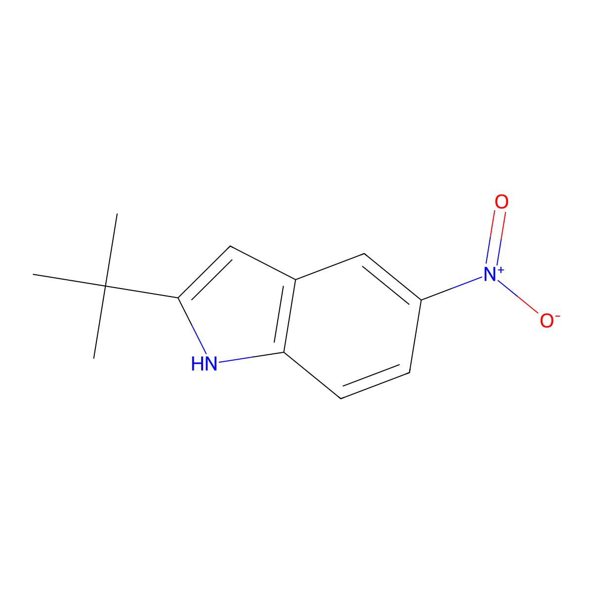 2-(tert-Butyl)-5-nitro-1H-indole molecular structure, CAS 174274-85-2