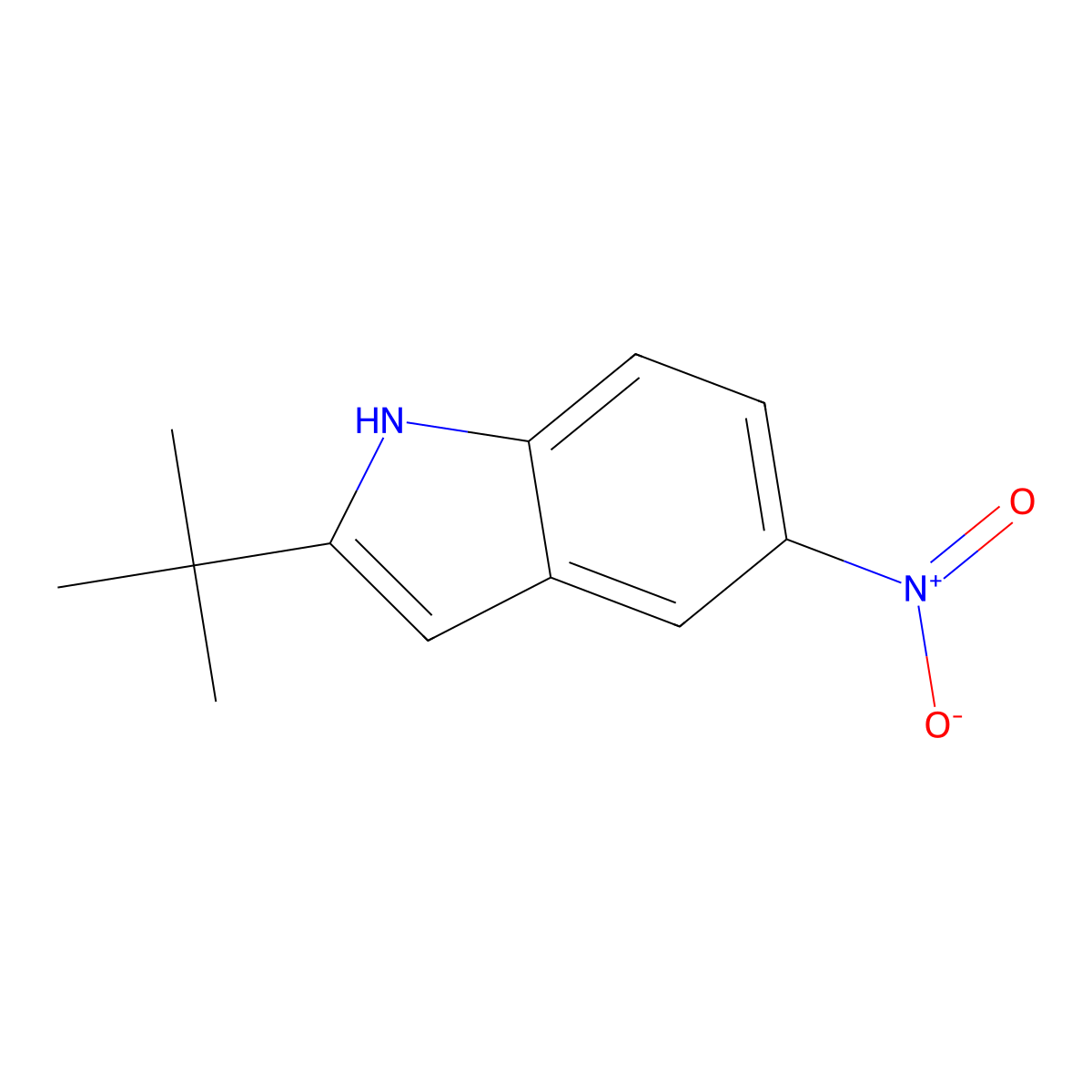 2-(tert-Butyl)-5-nitro-1H-indole molecular structure, CAS 174274-85-2