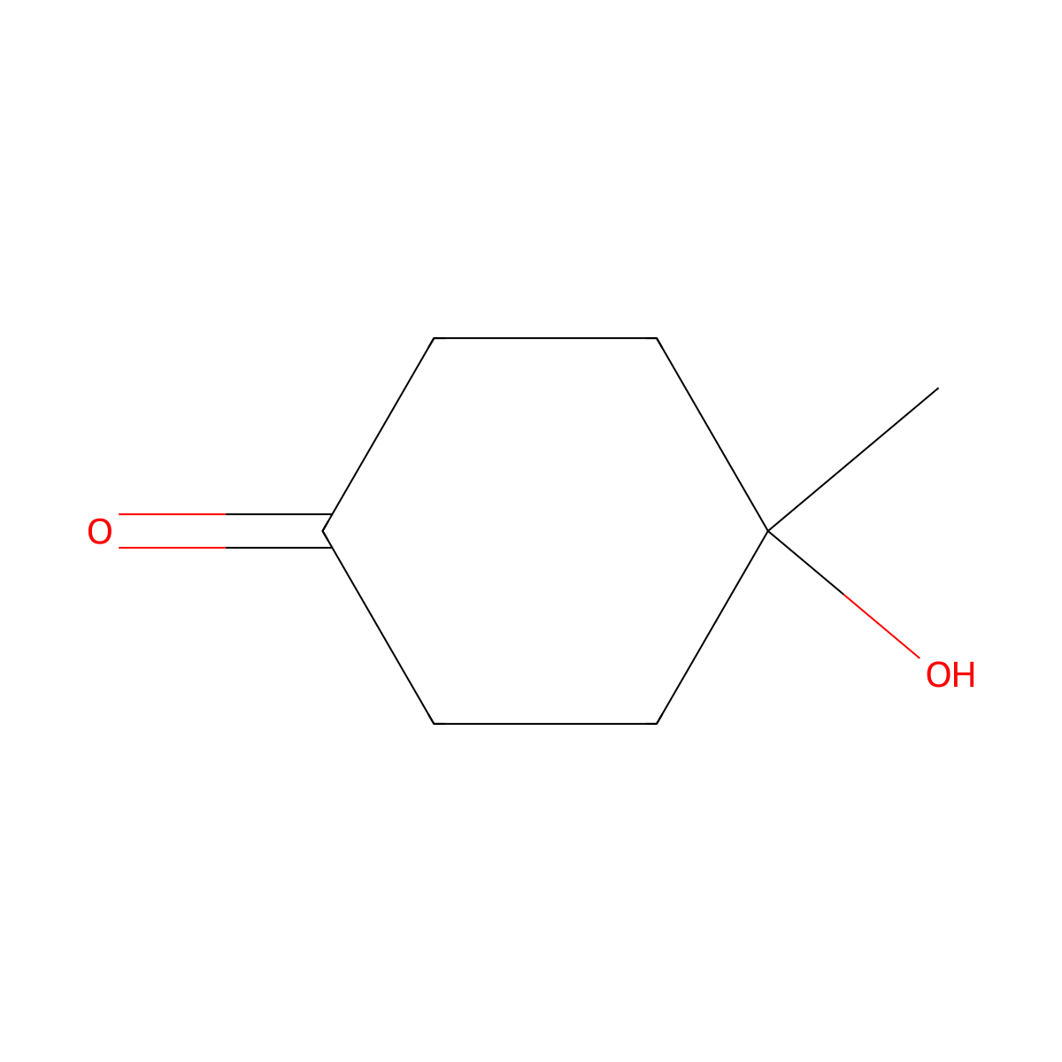 4-Hydroxy-4-methylcyclohexanone molecular structure, CAS 17429-02-6