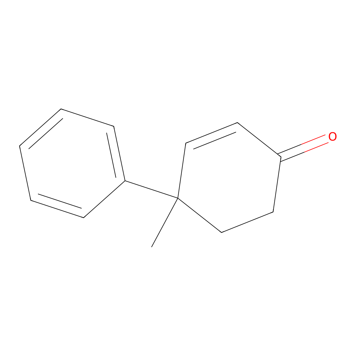 4-Methyl-4-phenylcyclohex-2-en-1-one molecular structure, CAS 17429-36-6