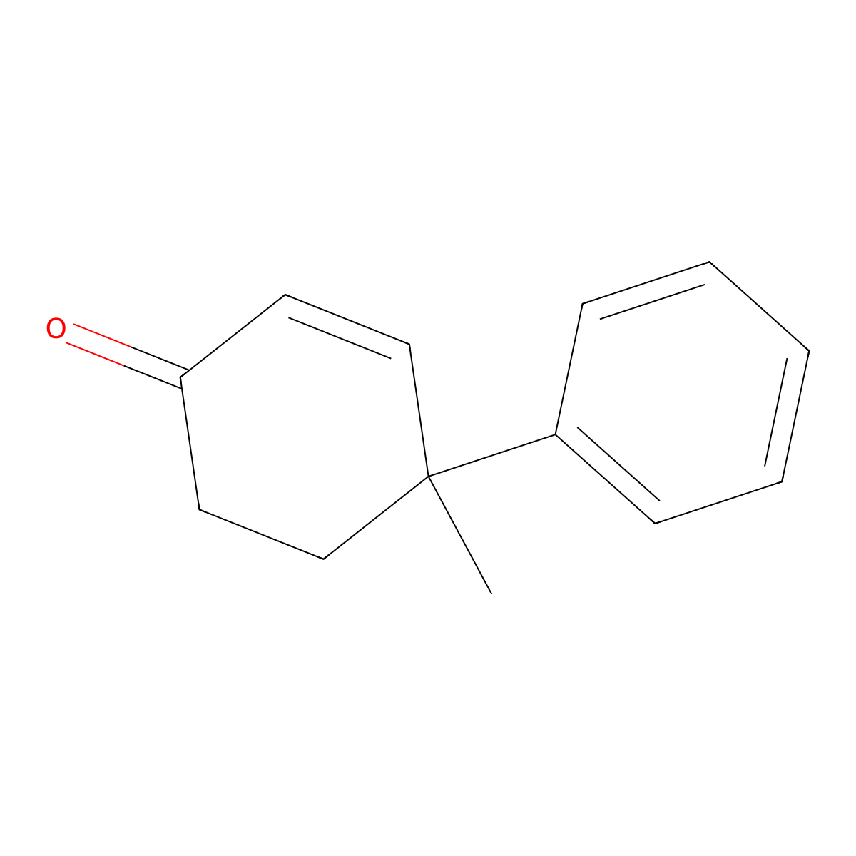 4-Methyl-4-phenylcyclohex-2-en-1-one molecular structure, CAS 17429-36-6