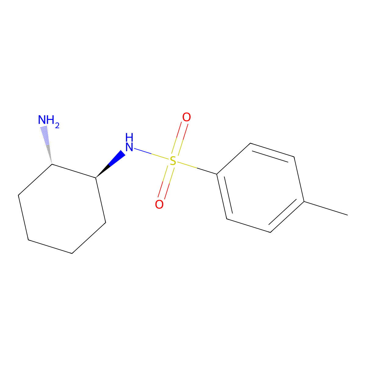 N-((1S,2S)-2-Aminocyclohexyl)-4-methylbenzenesulfonamide molecular structure, CAS 174291-97-5
