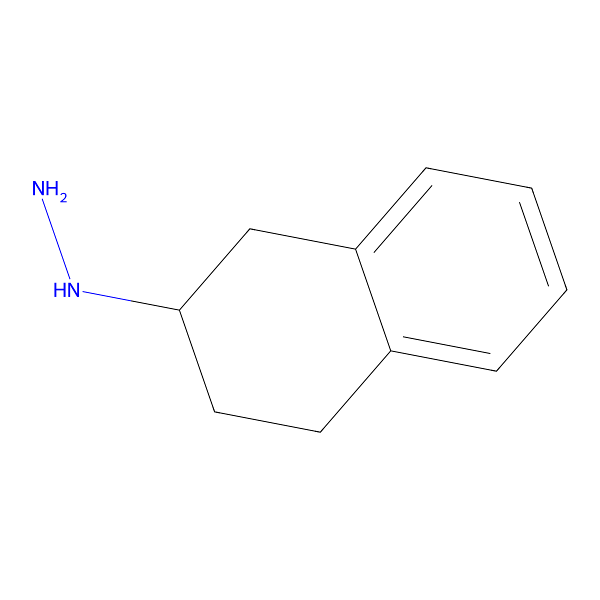 (1,2,3,4-Tetrahydronaphthalen-2-yl)hydrazine molecular structure, CAS 1743-07-3
