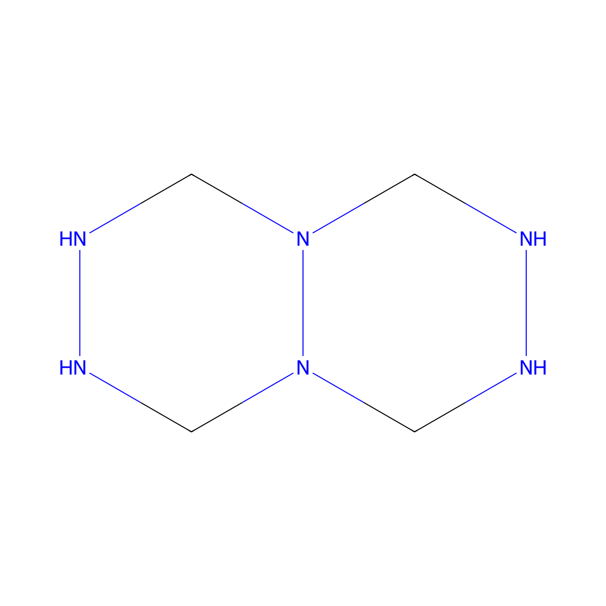 Octahydro(1,2,4,5)tetrazino(1,2-a)(1,2,4,5)tetrazine molecular structure, CAS 1743-13-1