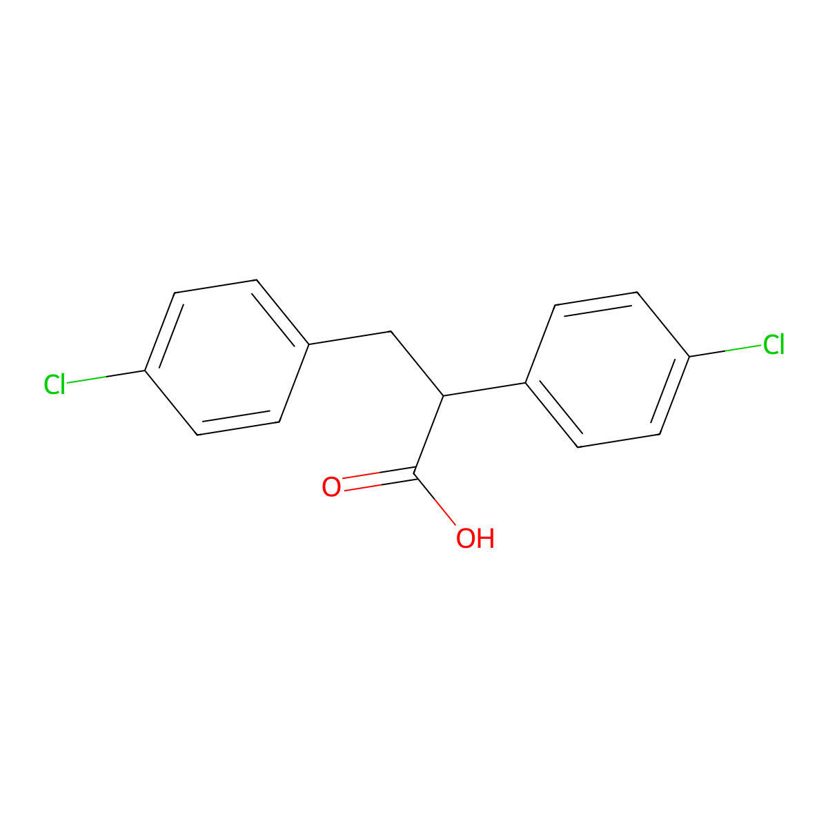 2,3-Bis(4-chlorophenyl)propanoic acid molecular structure, CAS 1743-54-0