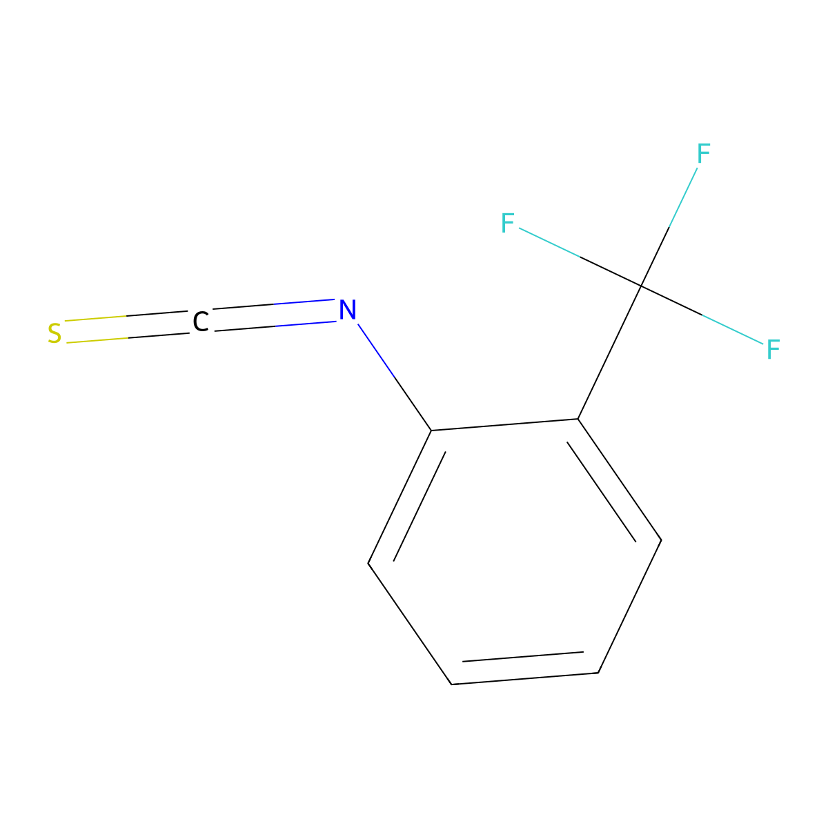 2-(Trifluoromethyl)phenyl isothiocyanate molecular structure, CAS 1743-86-8