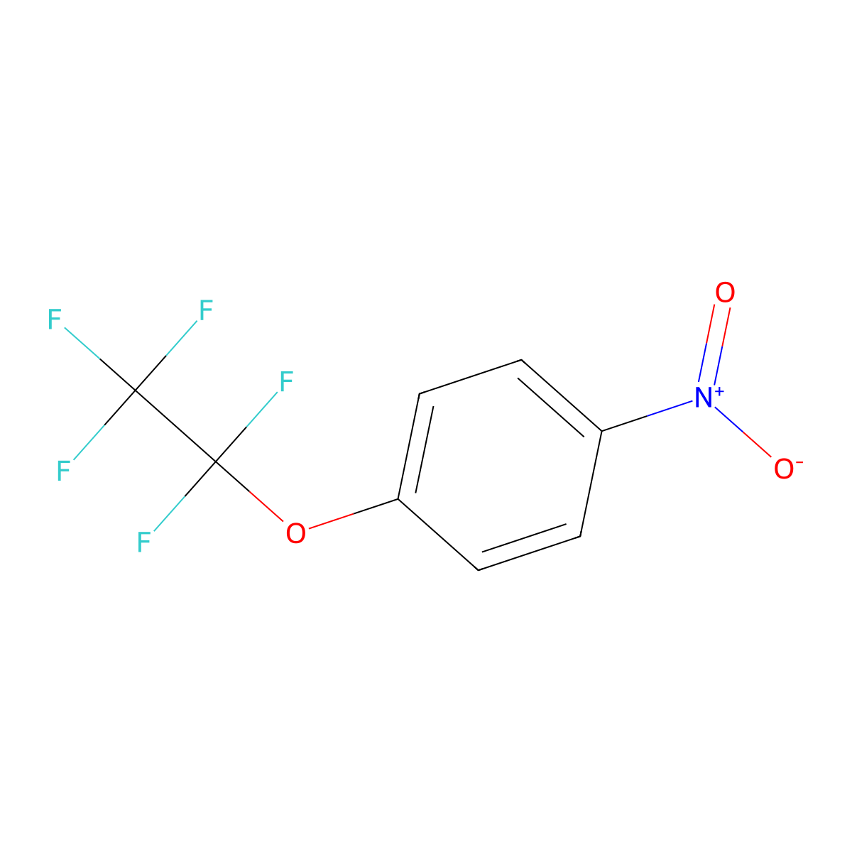 1-Nitro-4-(pentafluoroethoxy)benzene molecular structure, CAS 1743-96-0