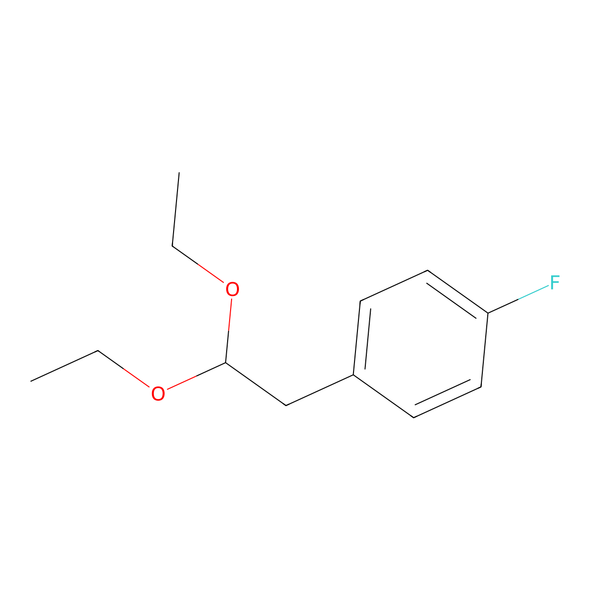1-(2,2-Diethoxyethyl)-4-fluorobenzene molecular structure, CAS 1743-98-2