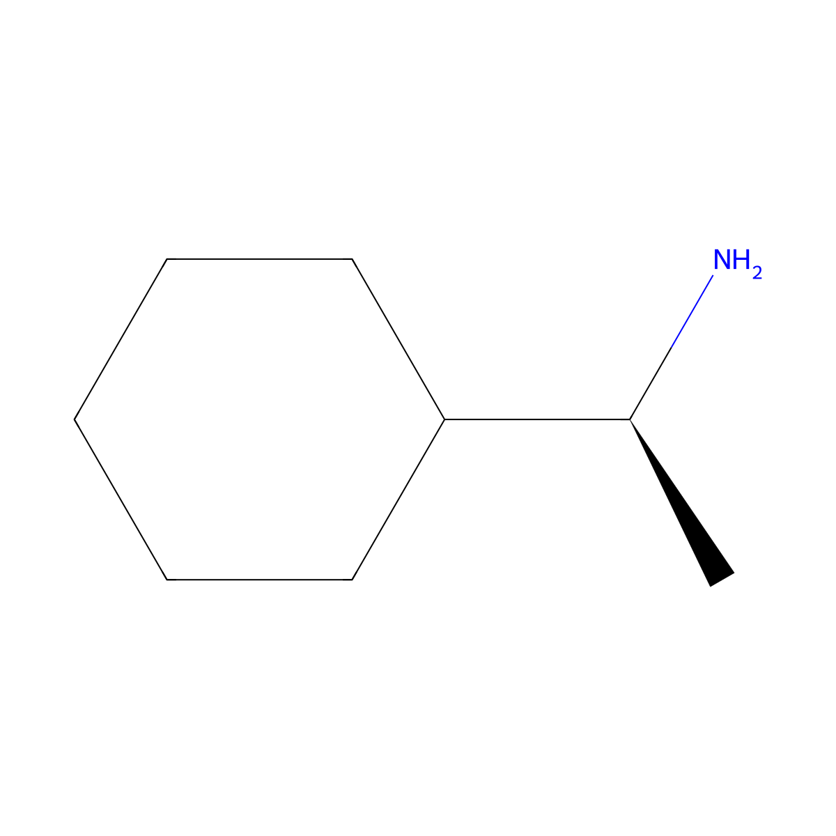 (S)-(+)-1-Cyclohexylethylamine molecular structure, CAS 17430-98-7