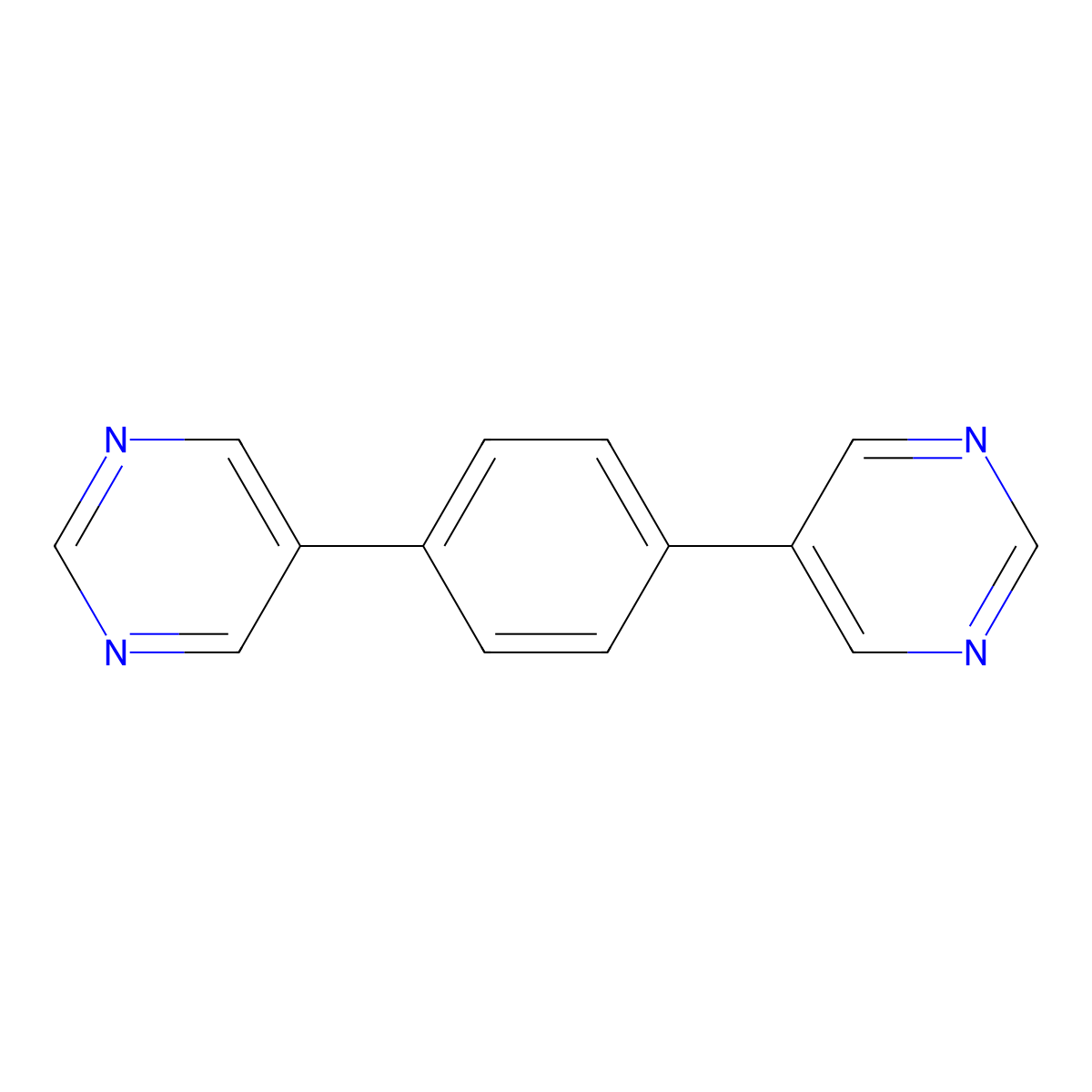 1,4-Di(pyrimidin-5-yl)benzene molecular structure, CAS 174303-53-8