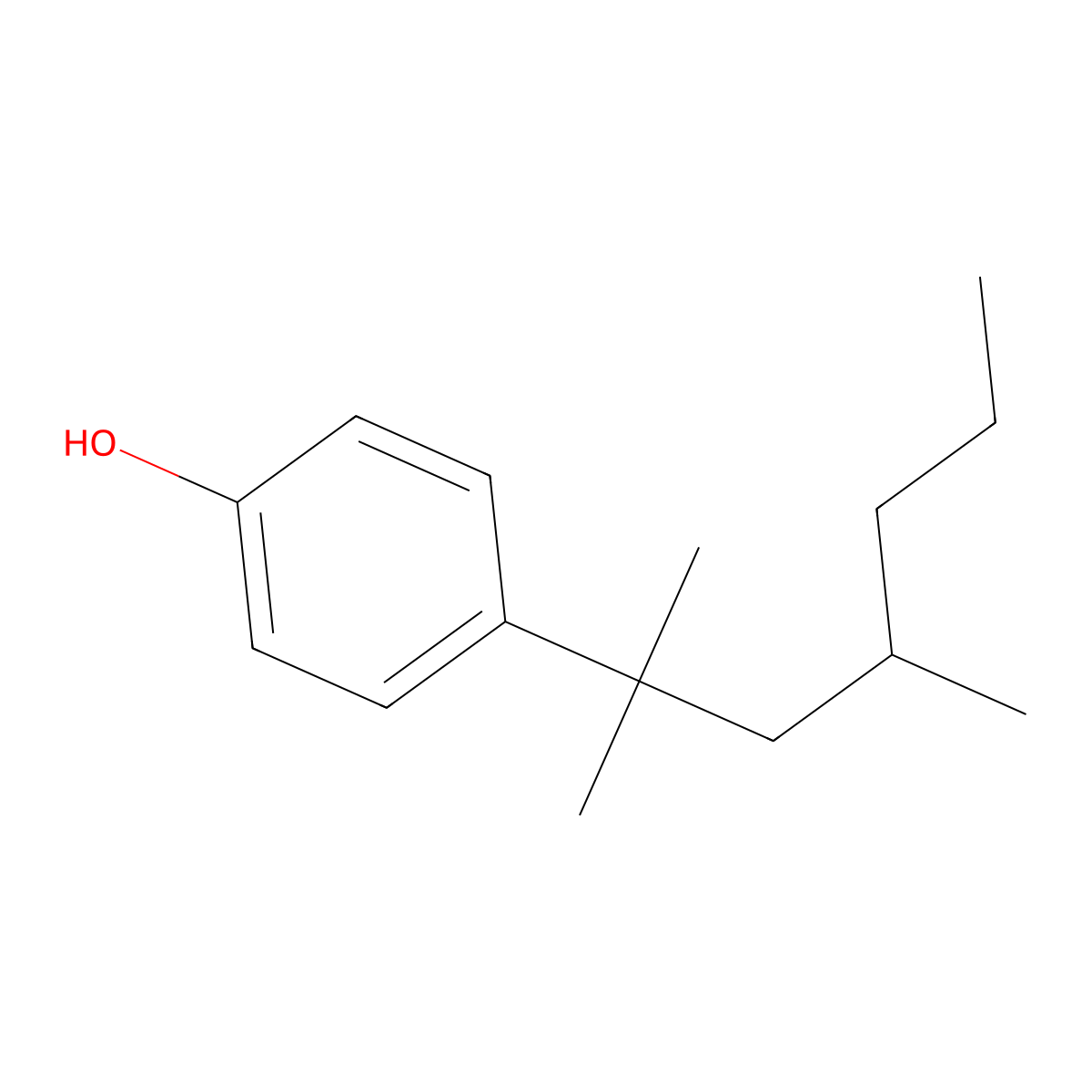 4-(1,1,3-Trimethylhexyl)phenol molecular structure, CAS 174305-83-0