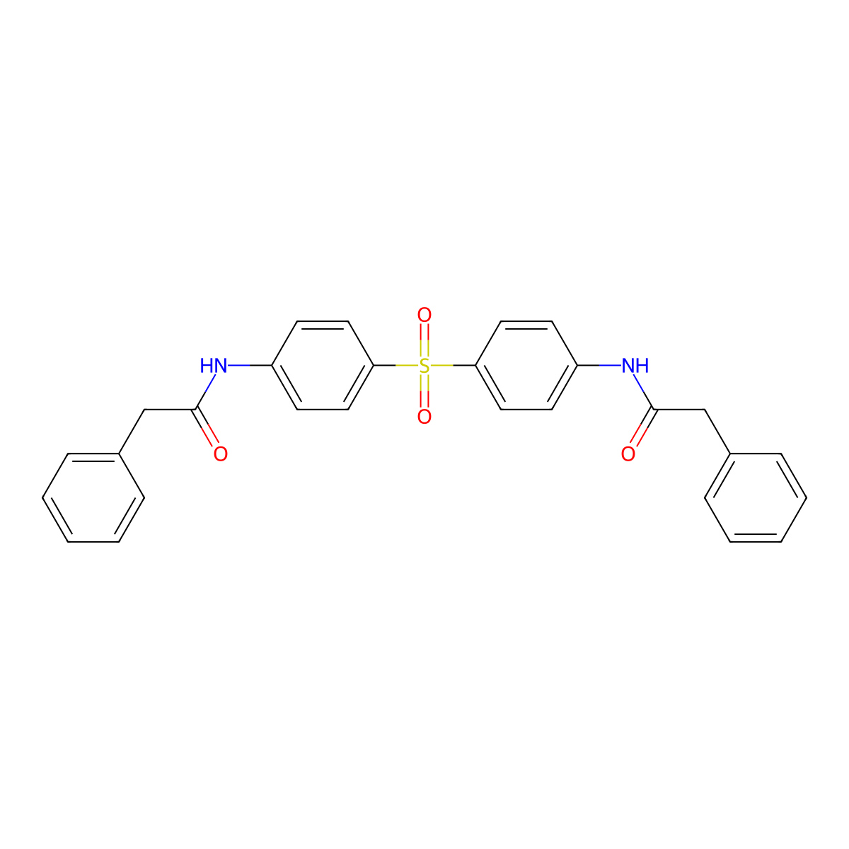 2-phenyl-N-(4-{[4-(2-phenylacetylamino)phenyl]sulfonyl}phenyl)acetamide molecular structure, CAS 174305-93-2