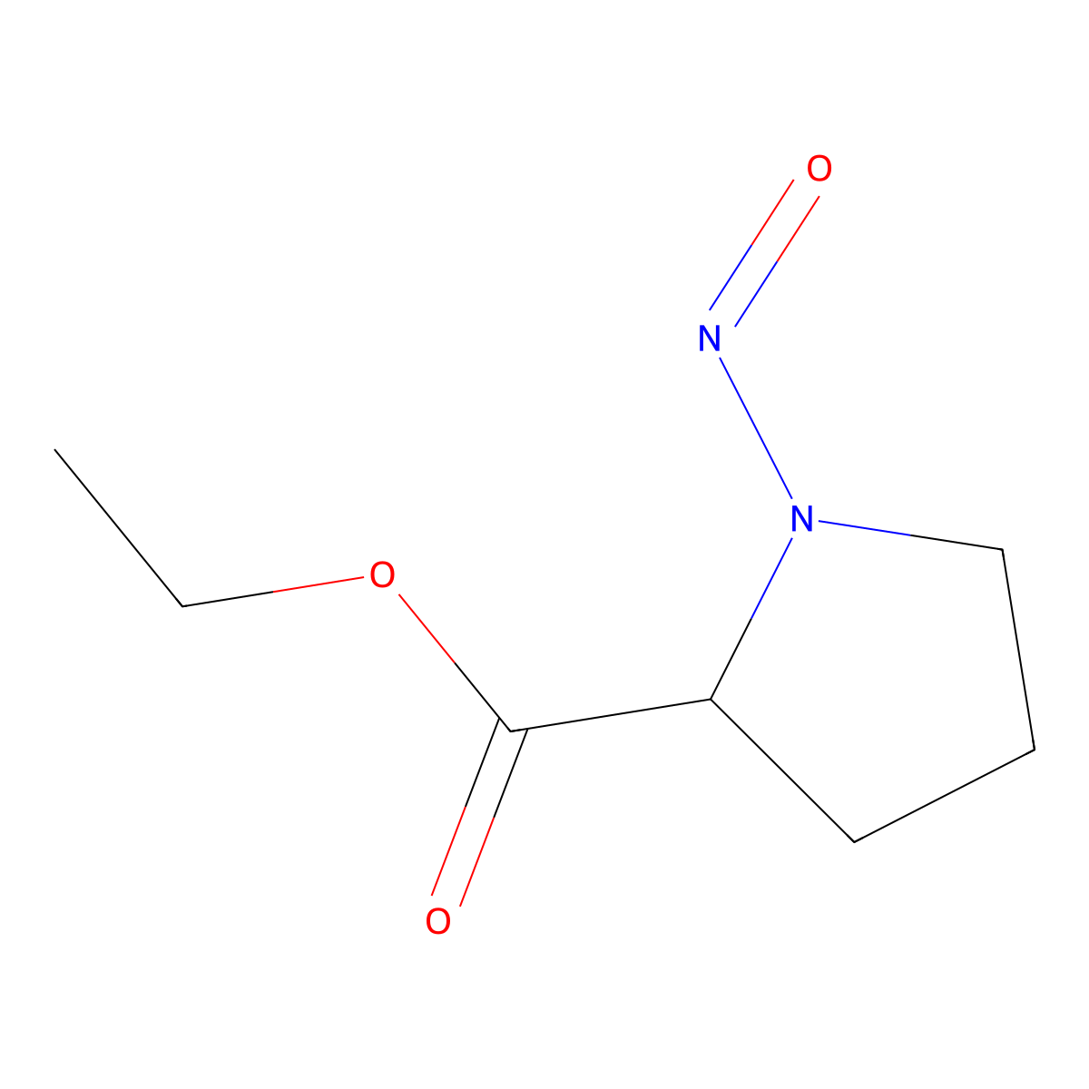 Ethyl 1-nitrosoproline molecular structure, CAS 17431-20-8