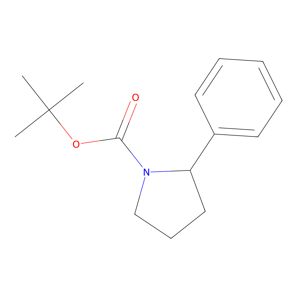 (S)-tert-Butyl 2-phenylpyrrolidine-1-carboxylate molecular structure, CAS 174310-75-9