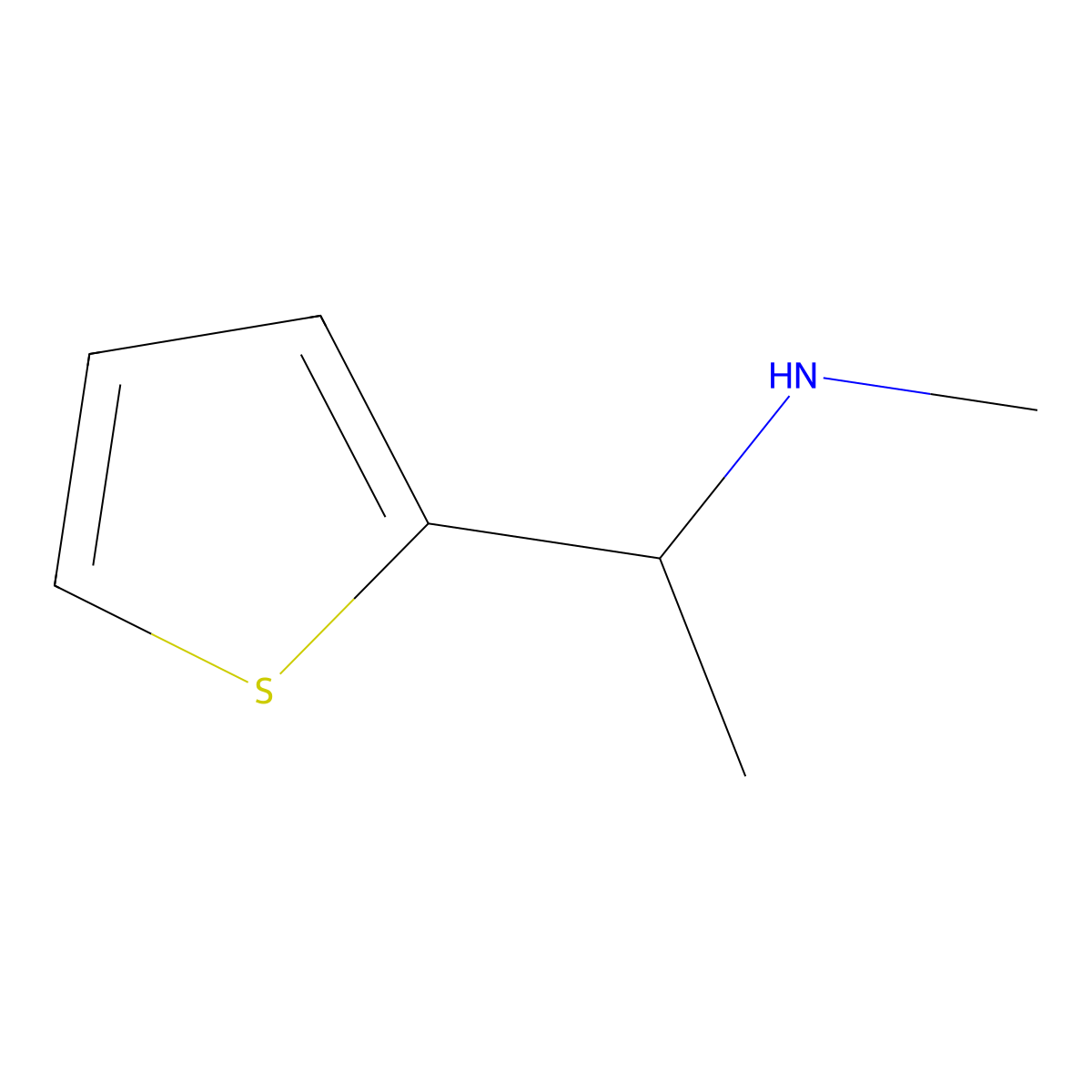 Methyl[1-(thiophen-2-yl)ethyl]amine molecular structure, CAS 174316-28-0