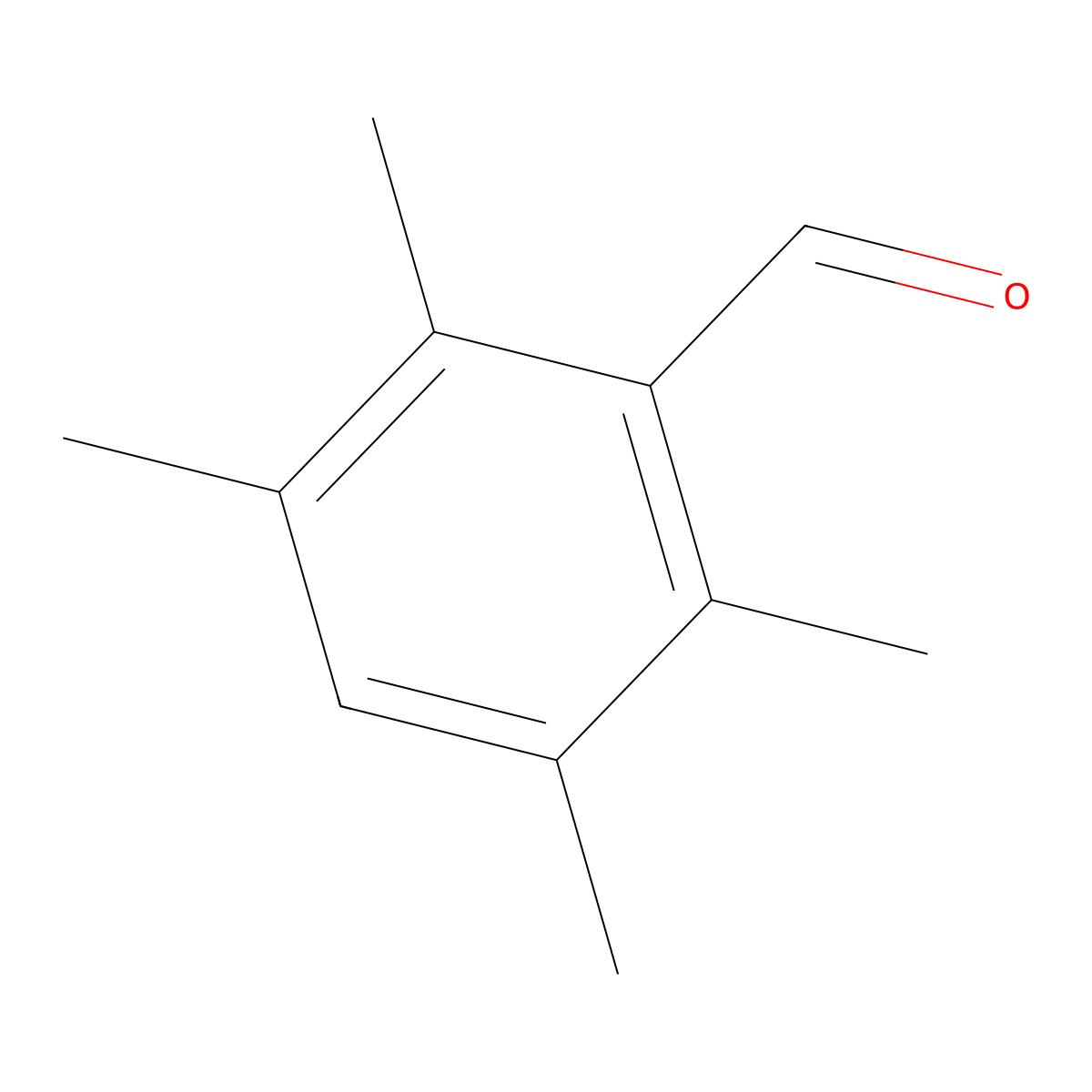 2,3,5,6-Tetramethylbenzaldehyde molecular structure, CAS 17432-37-0